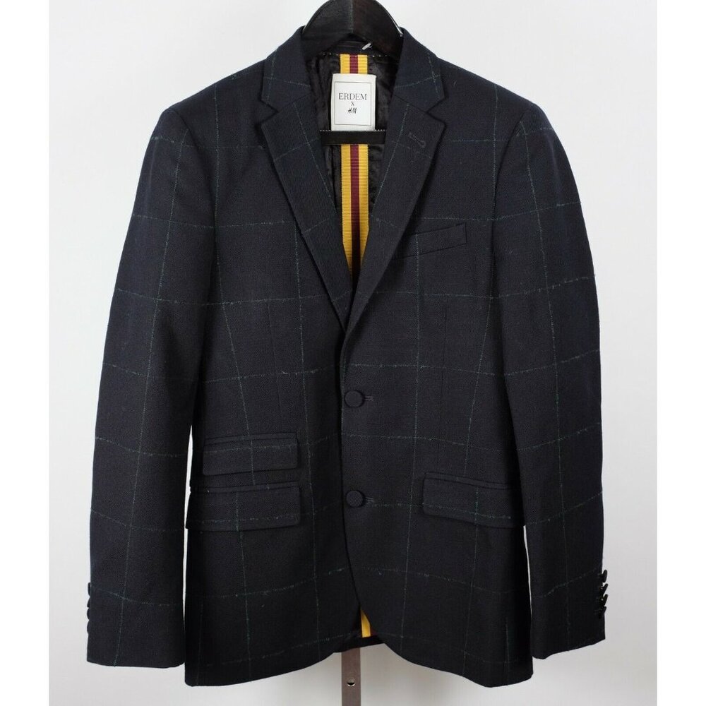 New 44 US 34 ERDEM mens check blazer jacket